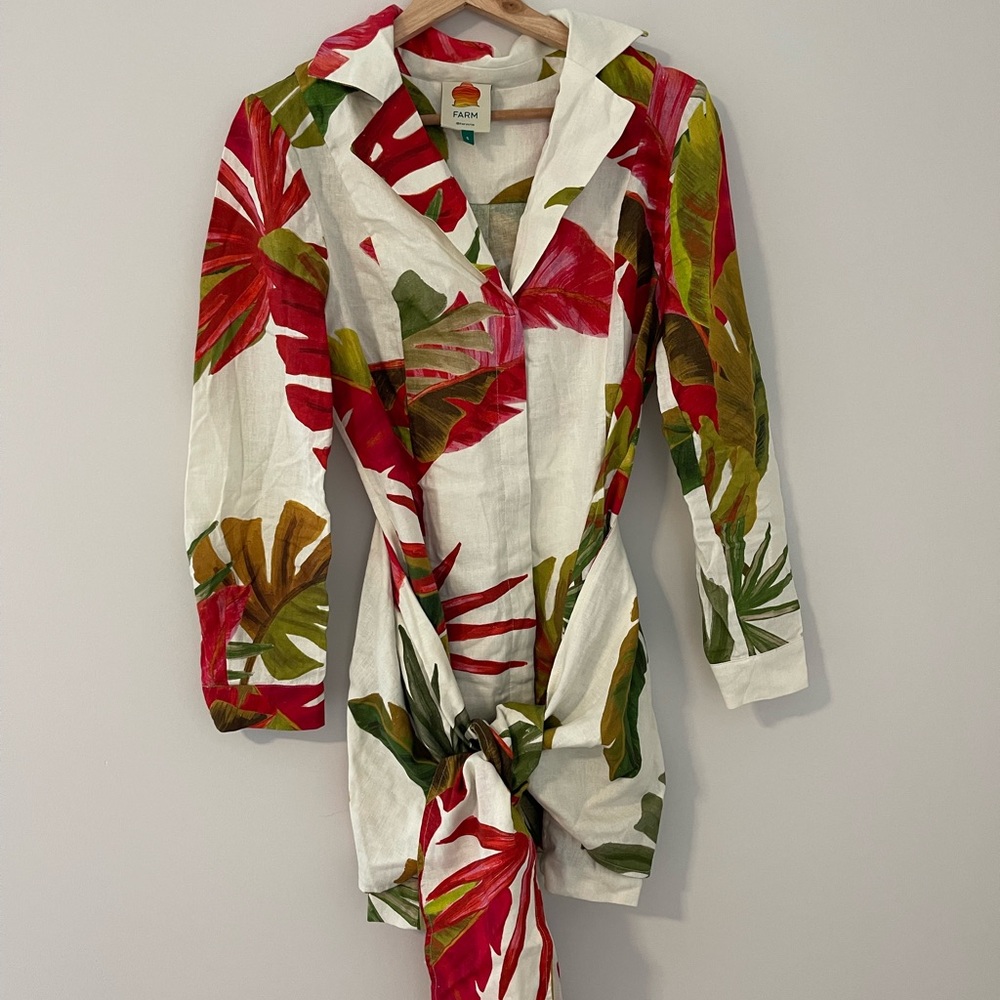 FARM Rio White Forest Mini Dress - Picture 2 of 7